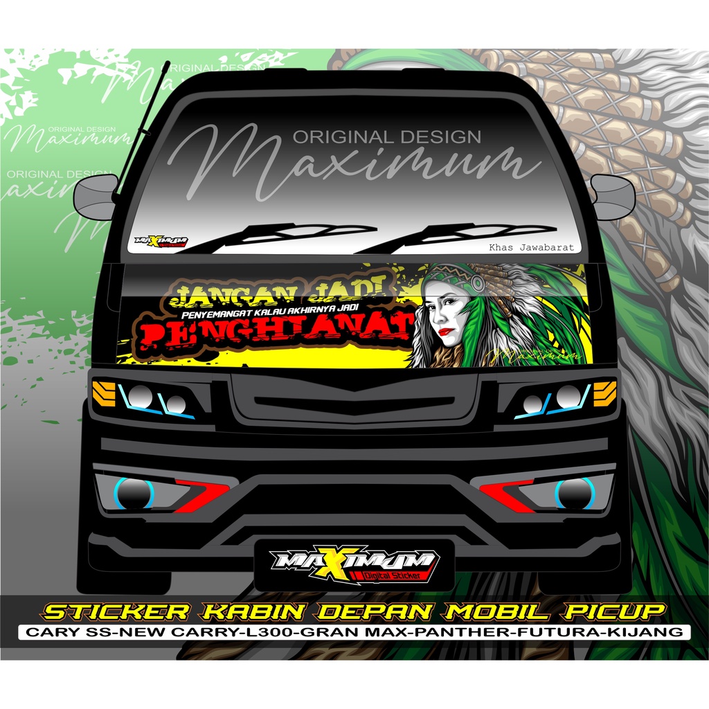 STICKER KABIN DEPAN MOBIL PICKUP CARRY SS / STICKER KABIN DEPAN SS / CARRY FUTURA-DUNIASTICKER-B-12