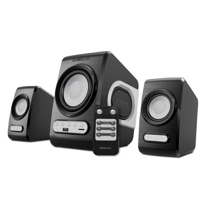 SPEAKER SONIC GEAR QUATRO V   REMOTE 3 Pieces   Radio  Slot USB