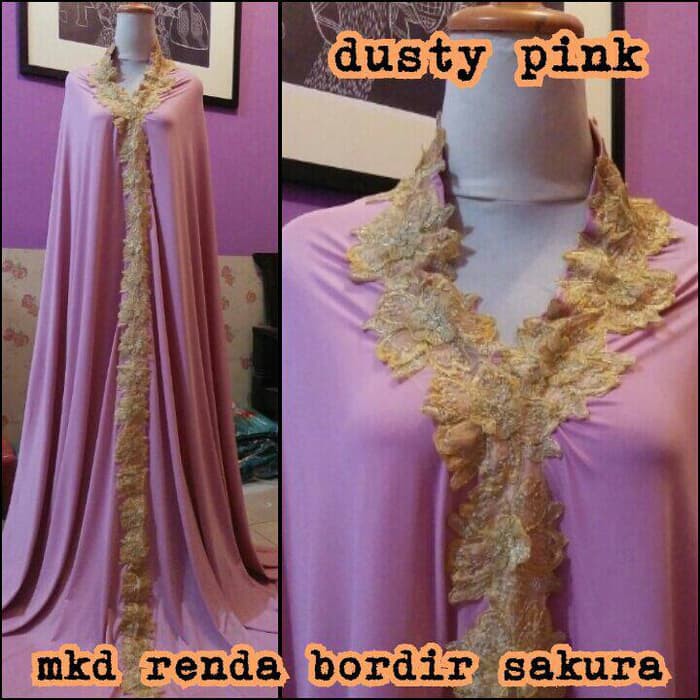 NEW MT MUKENA DUBAI BORDIR SAKURA DUSTY PINK | GROSIR MUKENA SURABAYA