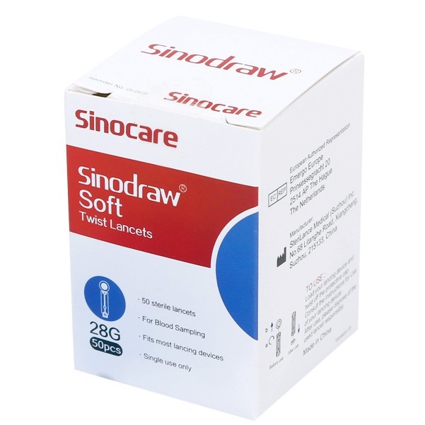 Sinocare Sinodraw Soft Twist Lancet 28G LDA