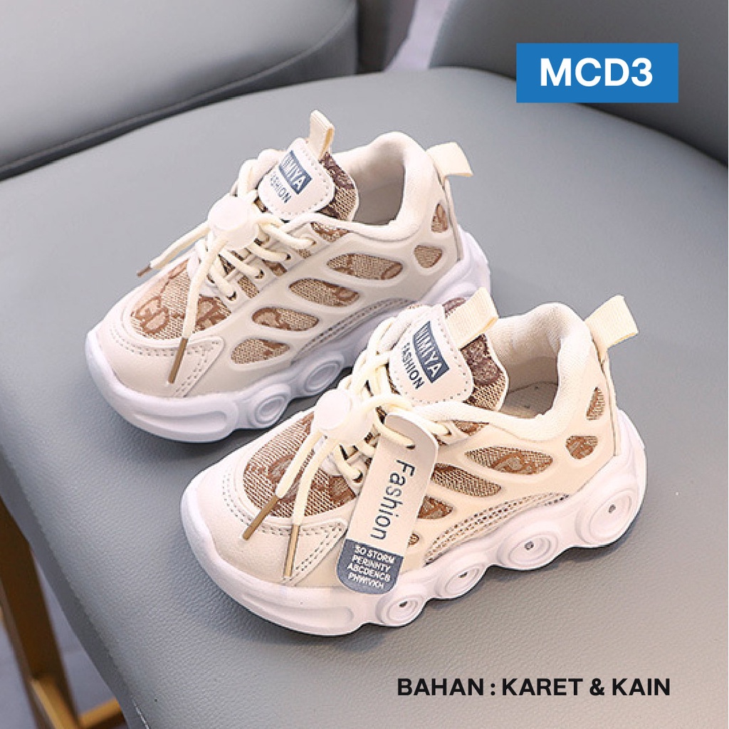 LAPAGO - Sepatu Sneaker LED Anak Laki Laki Perempuan Import Usia 1 - 5 Tahun Type MCD