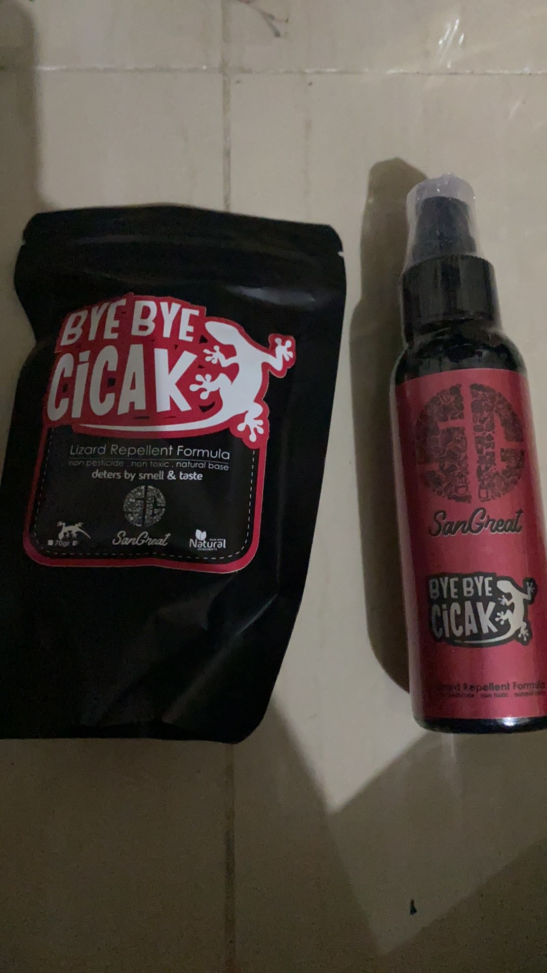 Paket Pengusir Cicak Gel Dan Spray, Bye Bye Cicak Gel 70 Gr Dan Spray 100 Ml Natural Non Pestisida