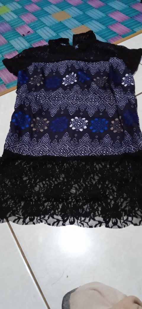 [ef] Dress Batik Anak Perempuan 3thn-12thn - Gina Dress - Termurah Terlaris - Realpict&ready Stock