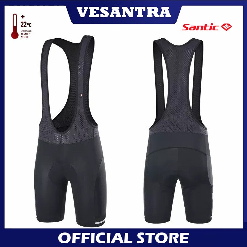 Santic Dante BIB Short Celana Padding Ketat Sepeda Pendek Saku 5119H