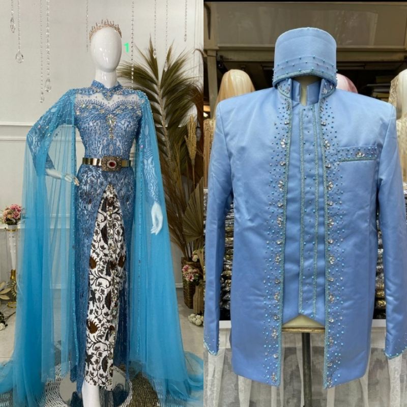 CAUPLE TERLARIS KEBAYA AKAD MODREN/KEBAYA BEREKOR LANSUNG |BAJU PENGANTIN MEWAH|KEBAYA DRESS COUPLE|GAUN DRESS MUSLIMAH