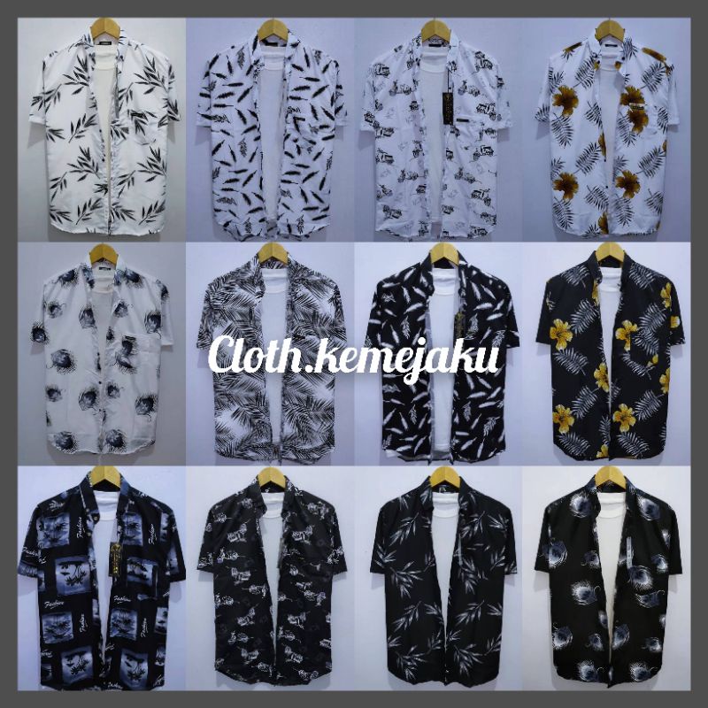 TERBARU KEMEJA MOTIF PRIA DEWASA / HEM PRIA CASUAL MOTIF / KEMEJA HAWAI KEMEJA SANTAI TERBARU