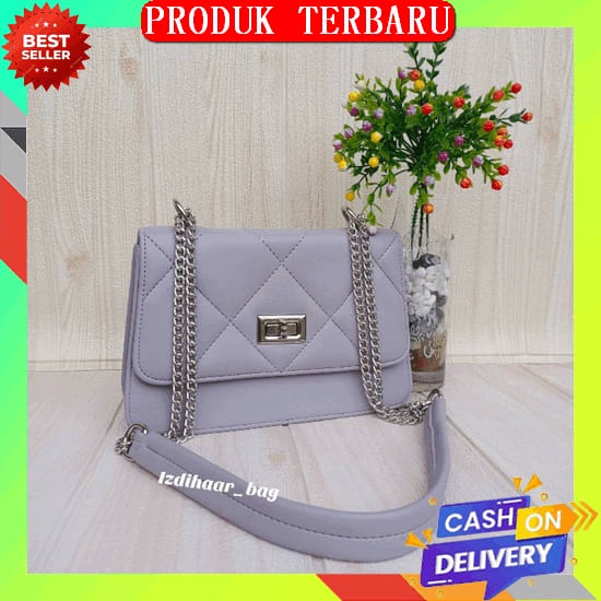 Tas Selempang Wanita Shoulder Bag Mini Rantai Import Branded Gaya Korea Jinjing Bahu Terbaru Viral J