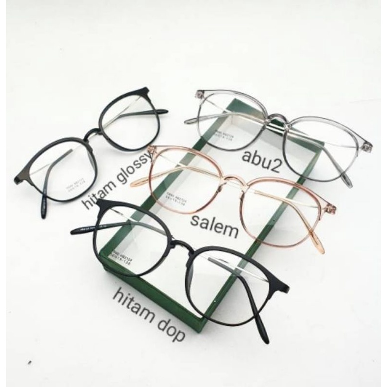 Kacamata frame 2124 paket lensa photocromic/bluray/blucromic