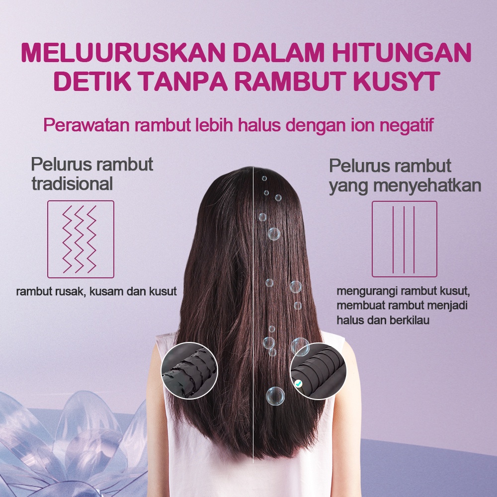 Omfu Catokan Rambut Catokan Curly 2in1 Sisir Catokan Pelurus Rambut Perawatan Rambut Suhu Konstan Yang Cerdas