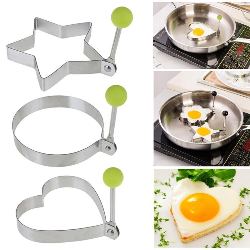 Alat Cetakan Telur Karakter Stainless - EGG MOLD LOVE BUNGA BINTANG VictoriaHouse