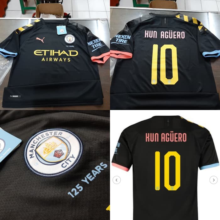 JERSEY BAJU BOLA MANCHESTER CITY AWAY 2019/2020 + NAMESET GRADE ORI