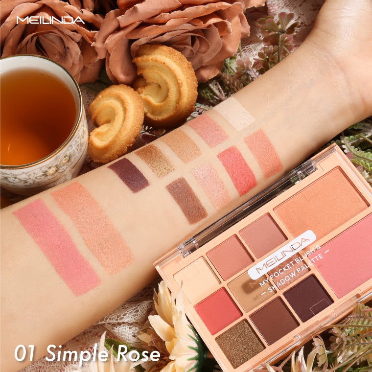 [PROMO TERMURAH] Meilinda My Pocket Blush Shadow Palette | 2 in 1 Blush On &amp; Eyeshadow Palette | Pigmented | BROWIT.ID