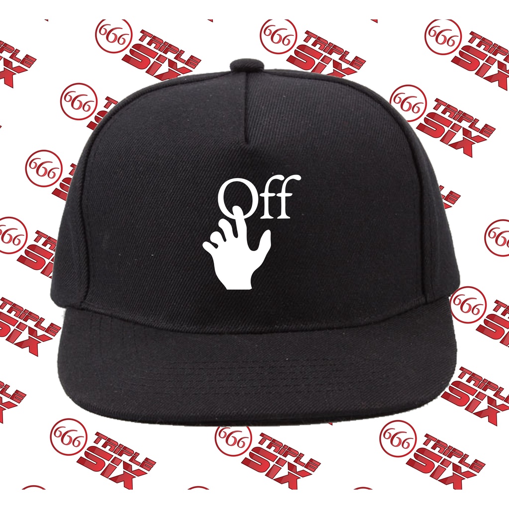 Topi Snapback Cotton Off White Hands Off Logo
