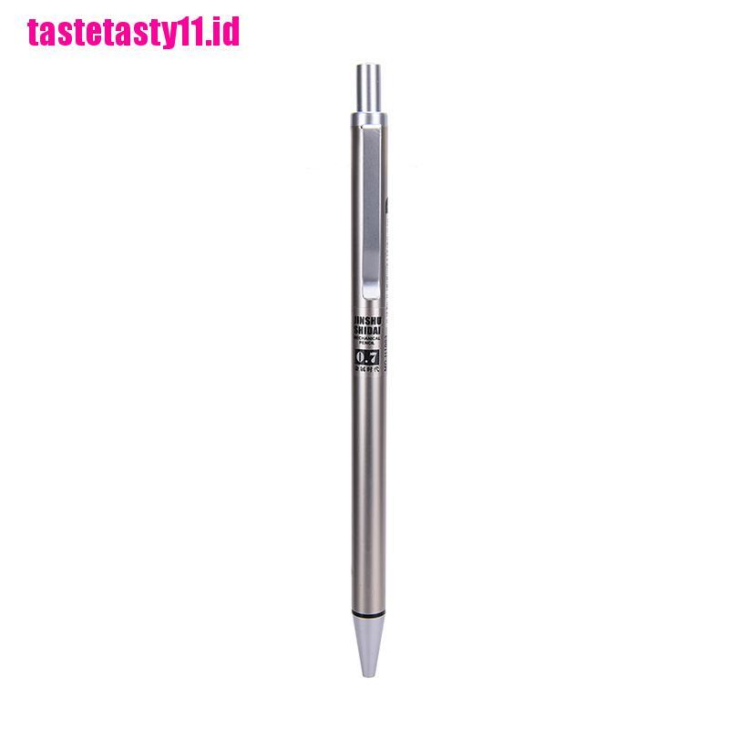 Pensil Mekanik Otomatis 0.7mm Bahan Besi Metal Untuk Menulis / Menggambar