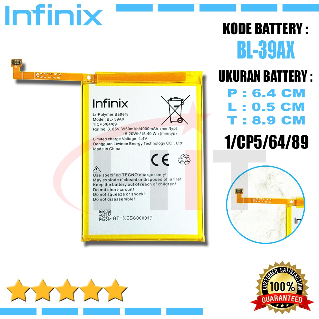 Baterai Battery INFINIX HOT 4 / HOT 4PRO / HOT 4MAX , HOT 4Lite