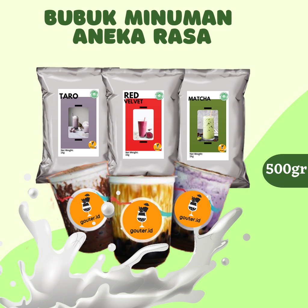 BUBUK MINUMAN RASA 500GR / SERBUK MINUMAN ANEKA RASA / BUBUK MINUMAN KEKINIAN / MINUMAN INSTAN