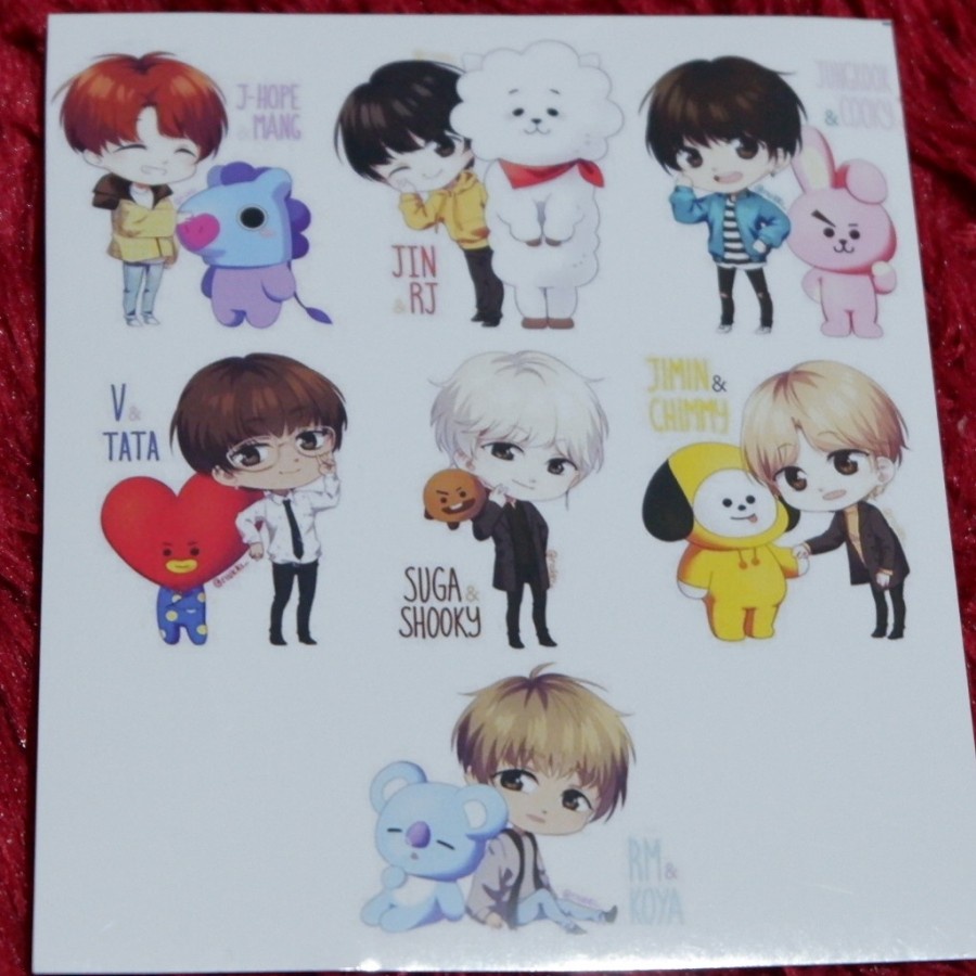 

Stiker BTS x BT21 cute Bangtan kpop sticker