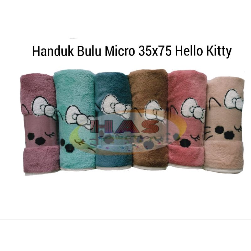 Handuk muka Microfiber Bulu Lembut 35x75cm