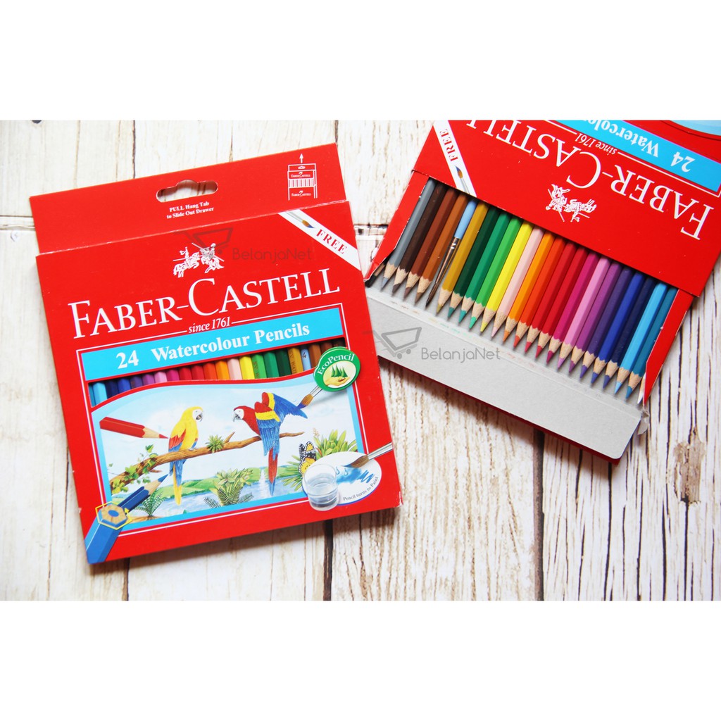 Pensil Warna Faber Castell Watercolour 24 Color