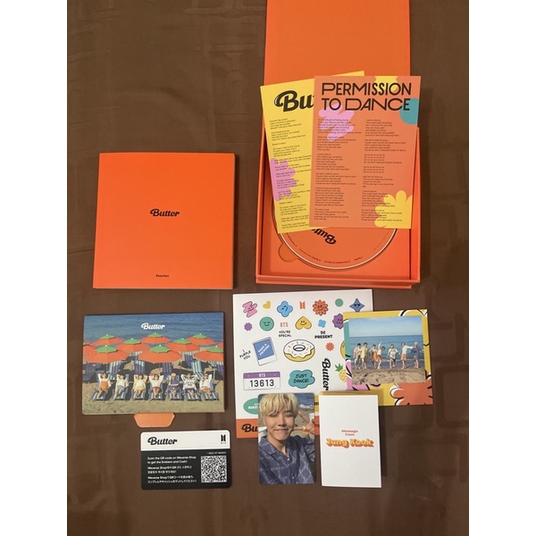 BTS Butter Peaches Unsealed PC Jhope Message Card JK + Poster
