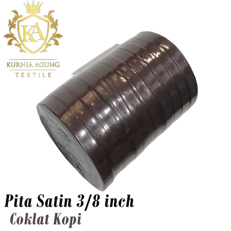 Pita Satin  Eagle Import Taiwan 3/8 inch 1.2cm Inch Per Rol untuk Hiasan Hampers Souvenir  Dekorasi Murah Laris