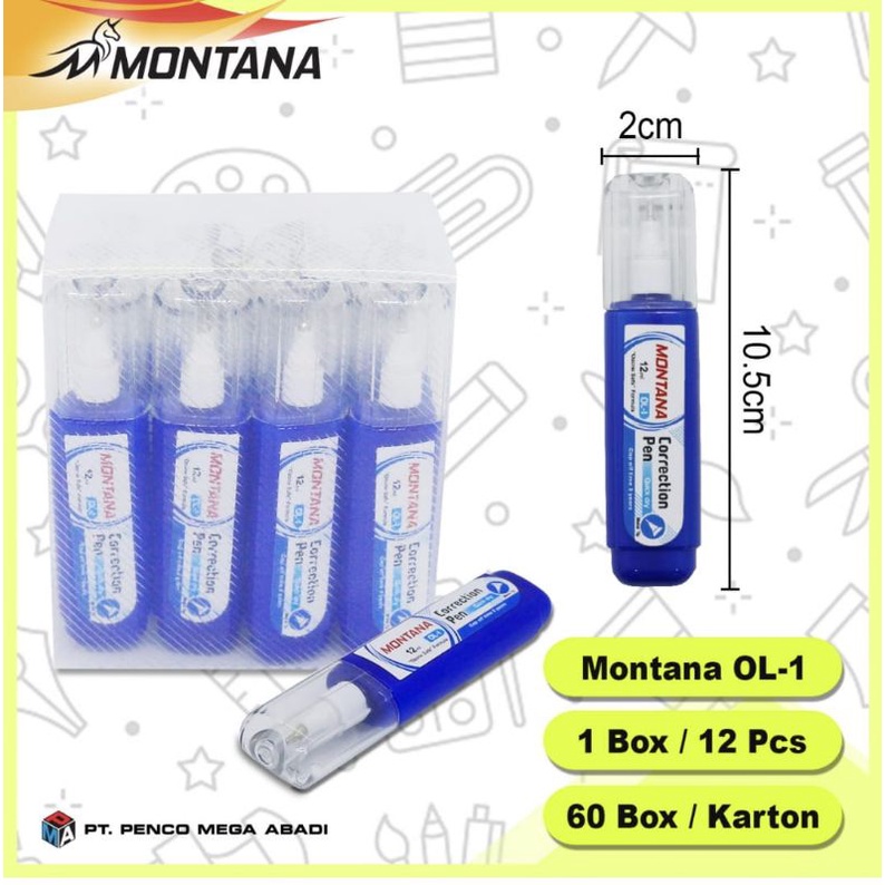 

(30gr) 1pcs stipo tipe x correction montana BIRU