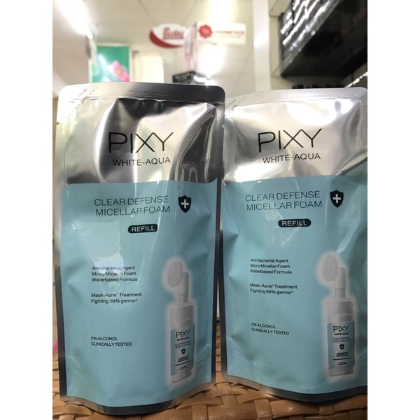 PIXY REFILL white aqua clear defense micellar foam