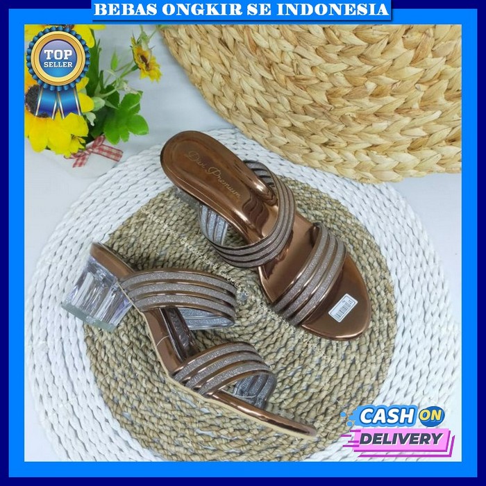 Sendal Haihil Sandal Haihils High Heels Hills Pesta Wanita Import Uh63 Malaika - High Heels Kaca Ben