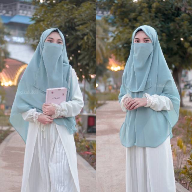 KHIMAR INSTAN BONUS CADAR /khimar instan/ khimar murah
