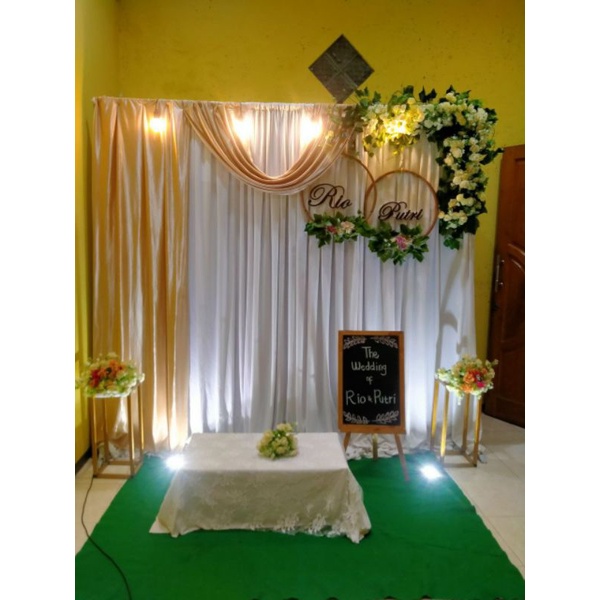 Backdrop akad, backdrop lamaran , backdrop ulang tahun