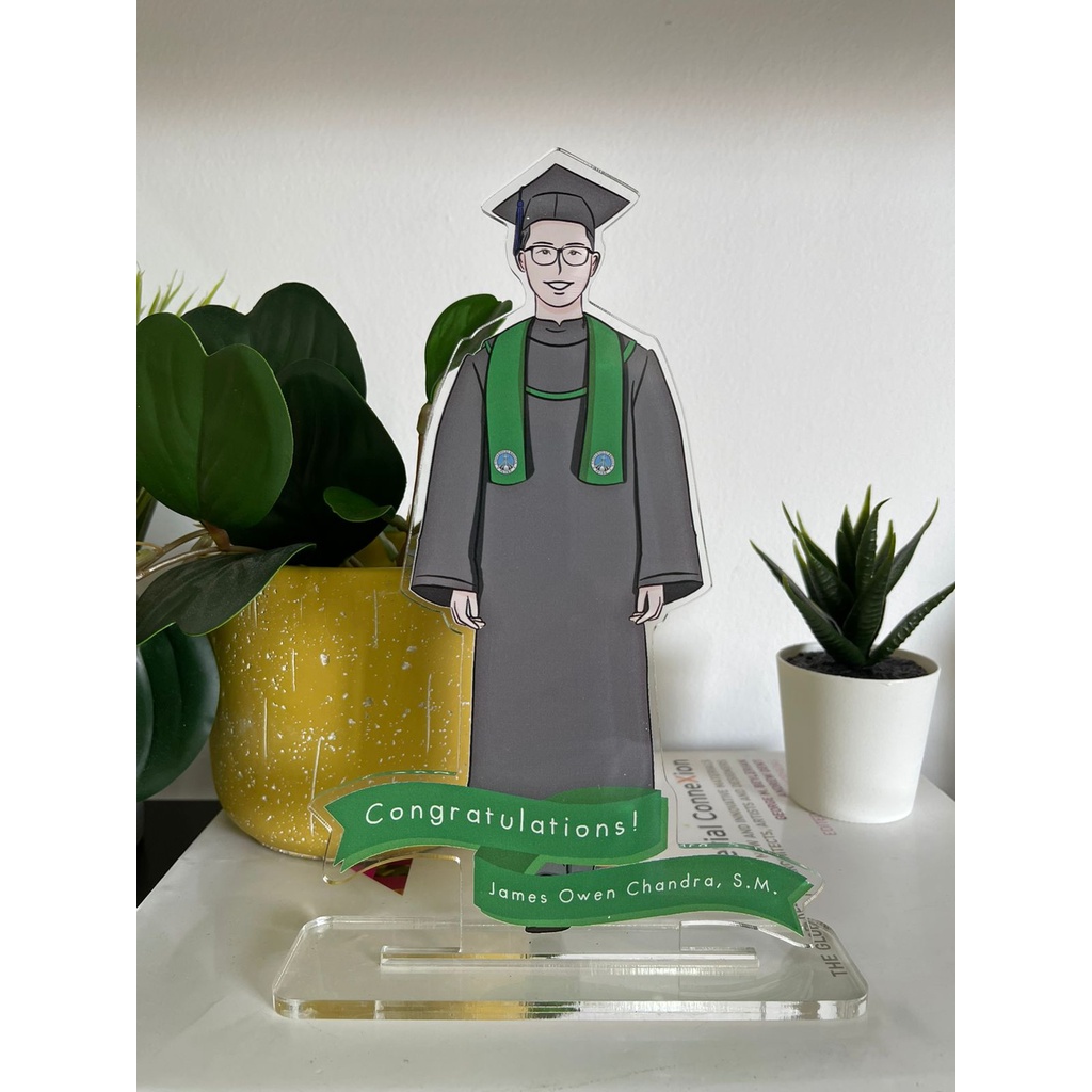 Custom Plakat Akrilik / Plakat ilustrasi Acrylic (GRADUATION / WISUDA, ANNIVERSARY, ULANG TAHUN, DLL)