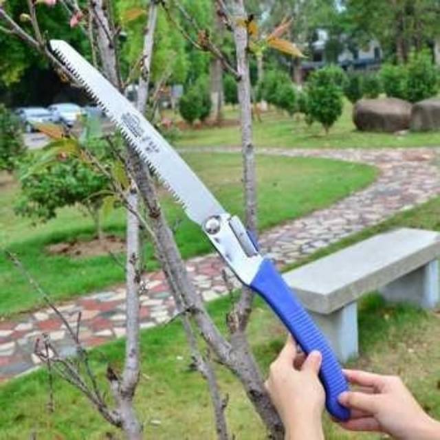 Gergaji Lipat Portabel Berkwalitas Gergaji Dahan Ranting Bonsai Alat Berkebun Folding Saw