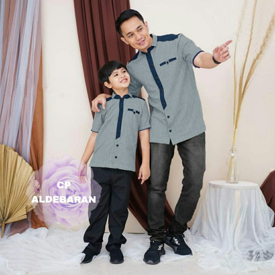 BAJU KOKO COUPLE AYAH DAN ANAK ALDEBARAN 4 WARNA MURAH