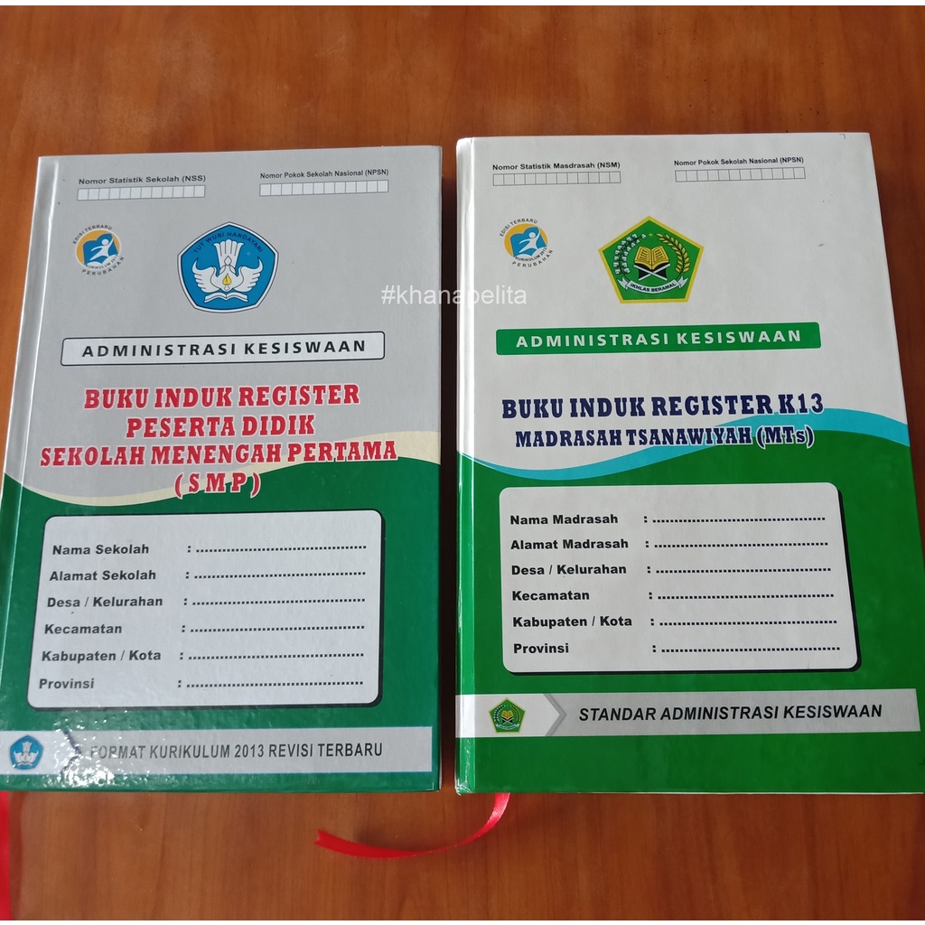 

BUKU INDUK REGISTER SMP-MTs (K100)