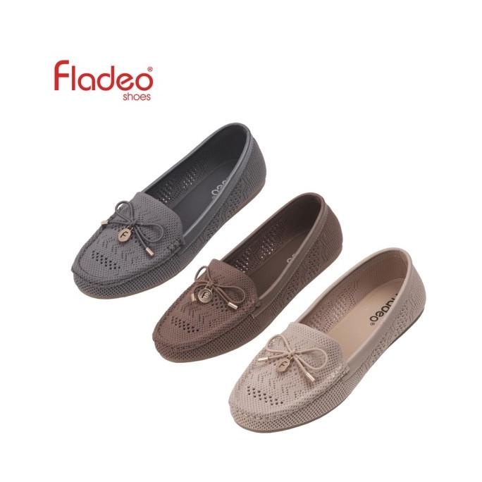 Fladeo D22/LSM279-2BG/Sepatu Moccasin Rajut Slip On Wanita [Moccasin]