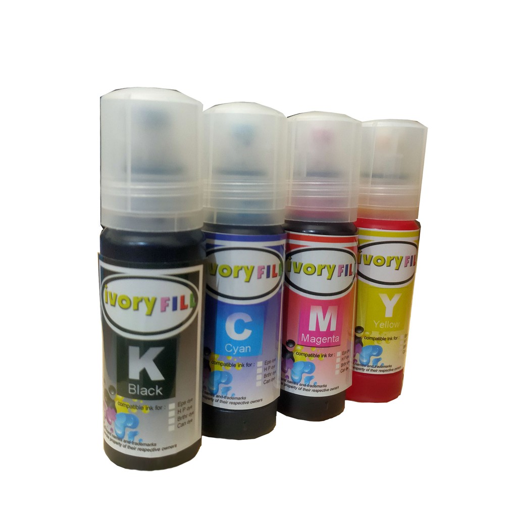 Paket tinta refill isi ulang IVORYFILL kompatibel untuk epson 003 best quality ink L3150 L3110 L1110