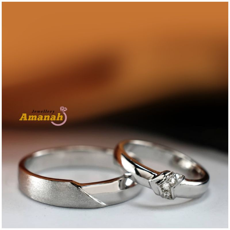 Cincin Nikah Cincin Palladium & Emas Putih Cincin Couple Cincin Kawin Cincin Lamaran Cincin Tunangan