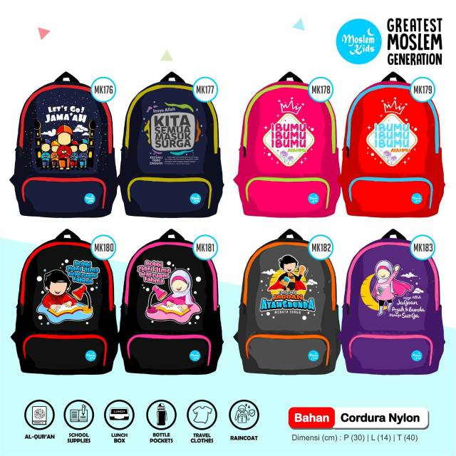 Tas ransel backpack anak SD moslem kids 176-183
