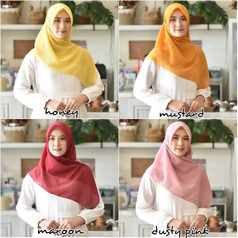Bella Square Polycotton 40 Warna Hijab Segiempat