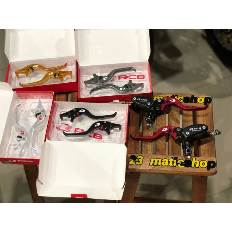 Master rem rcb kaca + handle rcb kiri kanan cakram atau kopling hidrolik 1 set n max pcx x max