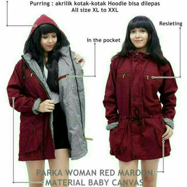JAKET PARKA JUMBO WANITA XXXL XXL XL L / JAKET PARKA WANITA JUMBO / JAKET PARKA WANITA XXXL XXXXL