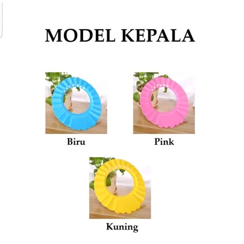 Topi keramas bayi / Shower cap / Topi keramas dengan penutup telinga / Topi keramas dilengkapi kancing / Topi Hujan