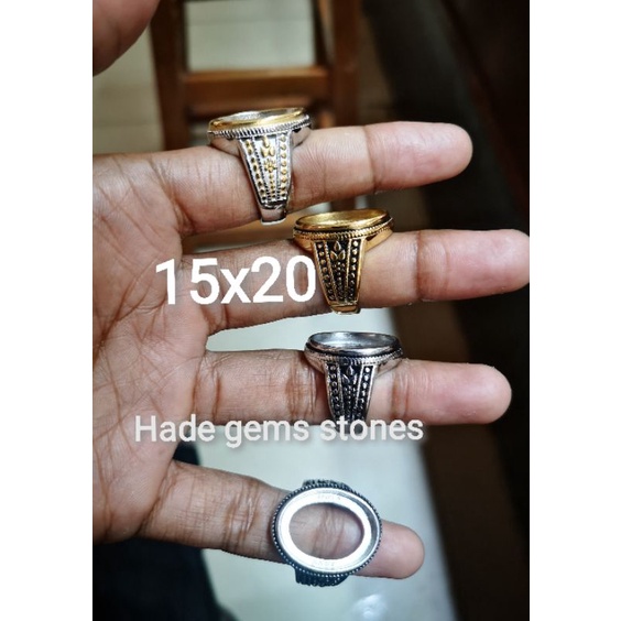 RING EMBAN TITANIUM SUPER KUALITAS DIM 15X20