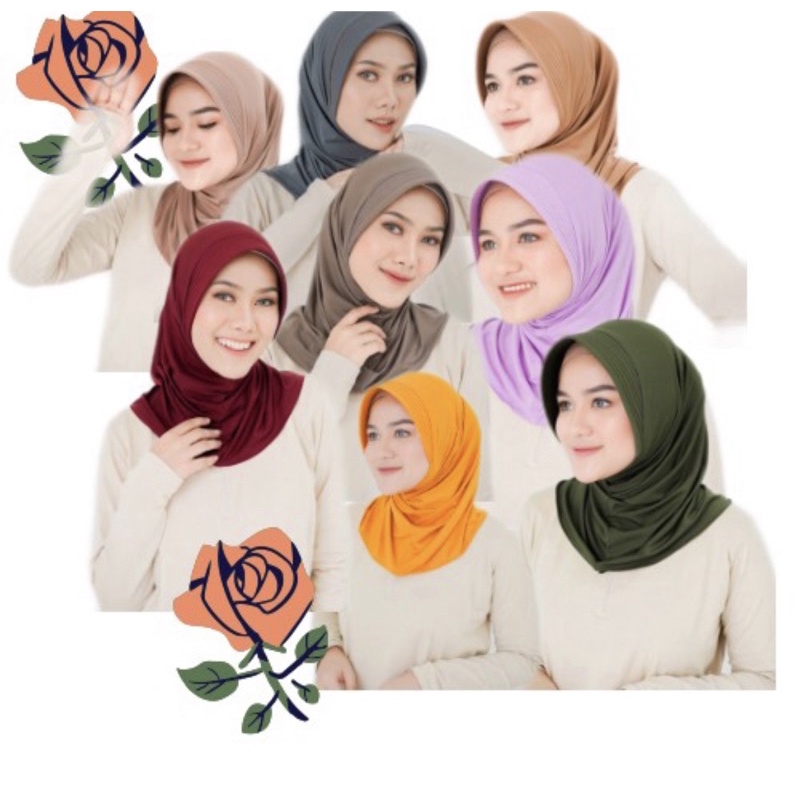 Jilbab Kerudung Bergo Sport Hijab Olahraga Jersey Premium Bergo Pendek