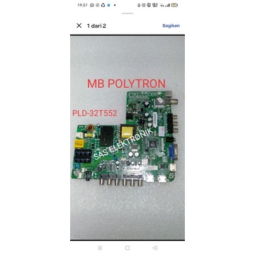MB MOTHERBOARD MAINBOARD MESIN TV LED POLYTRON 32 INCH PLD-32T552 PLD32T552