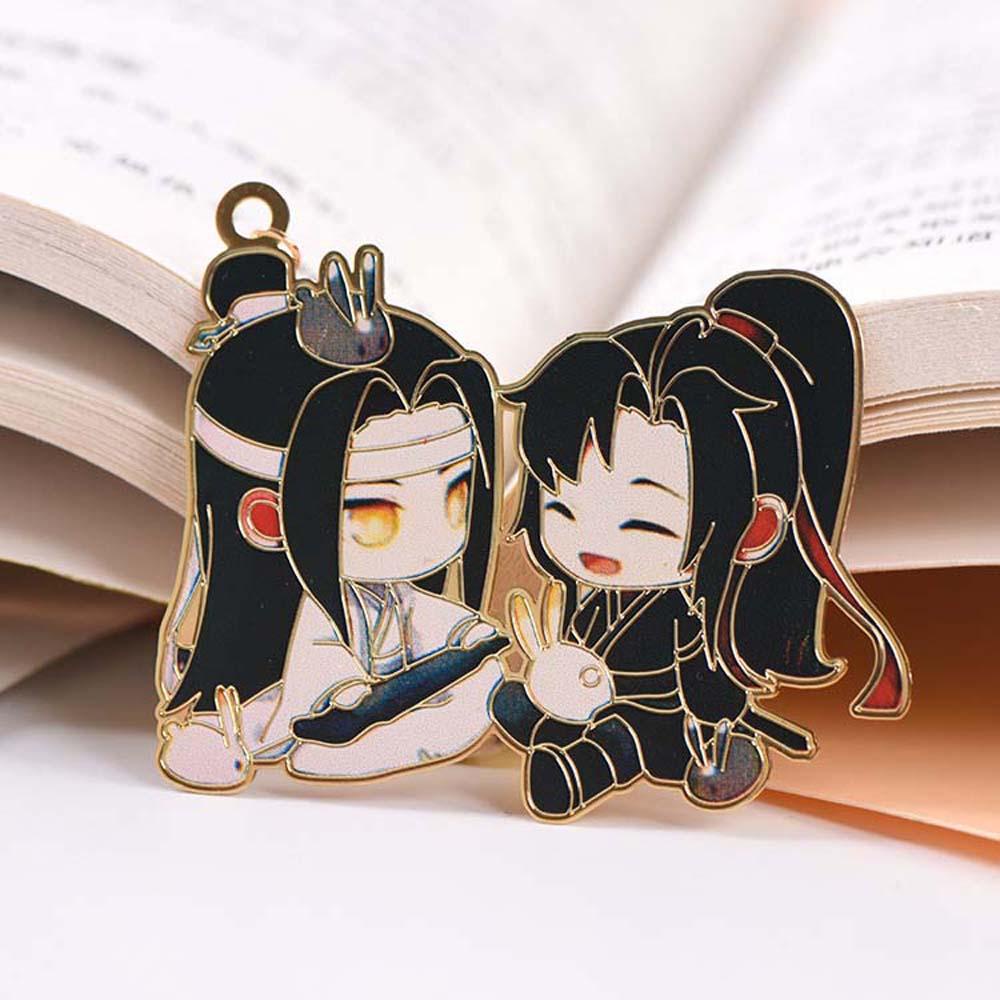 Nickolas1 Mo Dao Zu Shi Berjumbai Kreatif Berongga Grandmaster Setan Pasokan Sekolah Liontin Hadiah Siswa Wei Wuxian Lan Wangji Penanda Buku