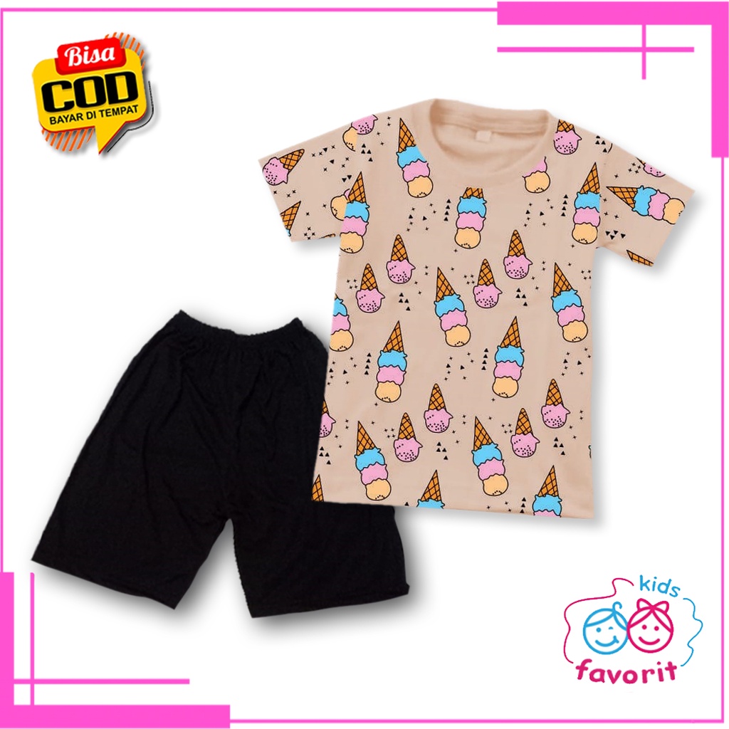 Favorit kids baju setelan anak perempuan lengan pendek