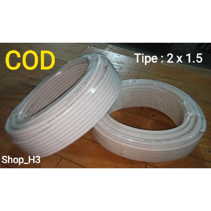 KABEL LISTRIK MURAH ENGKEL ISI 2 JALUR, UKURAN 2 x 1,5