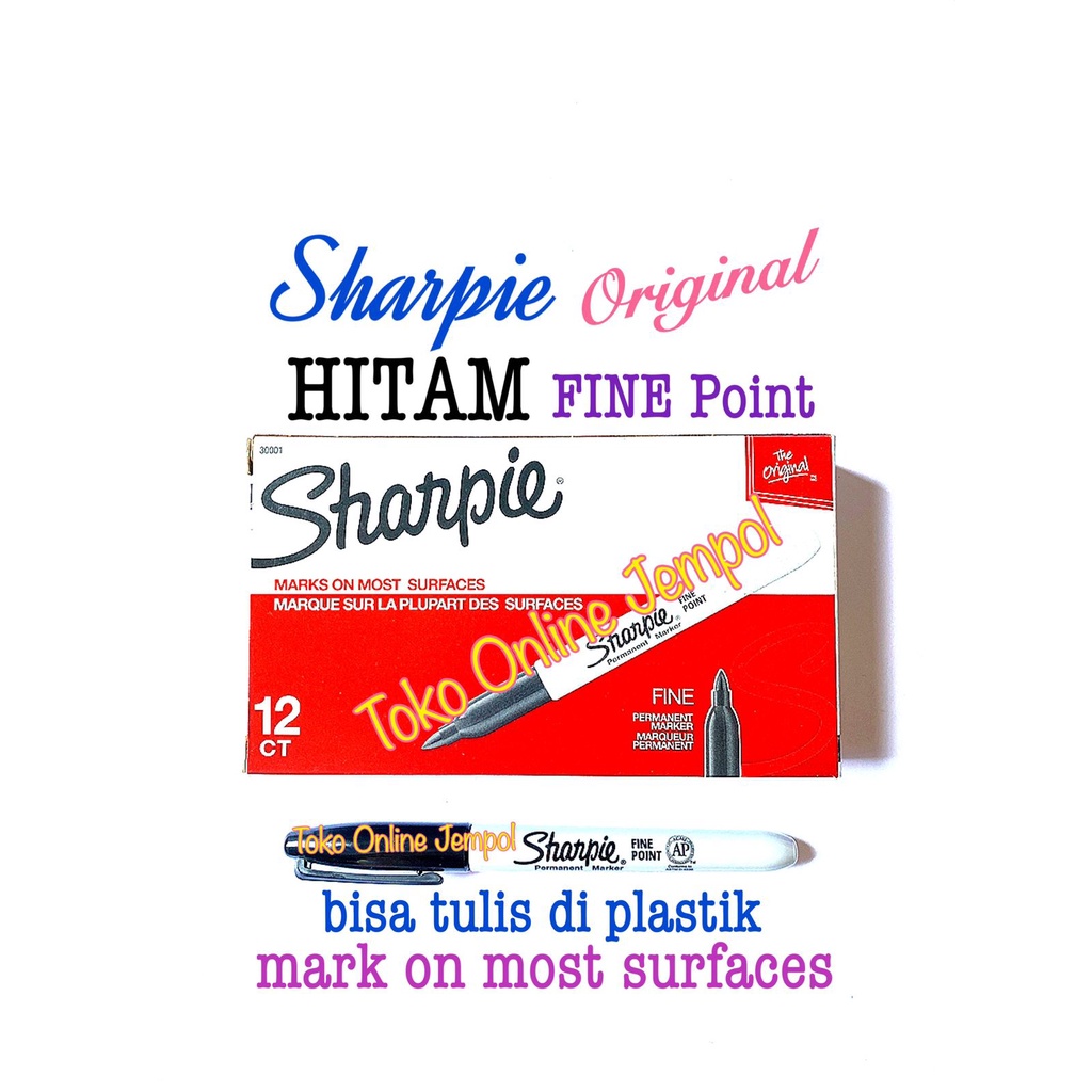 Sharpie FINE POINT BLACK SERIES Sharpie Spidol Permanent Marker individual color colour ATK0501SH