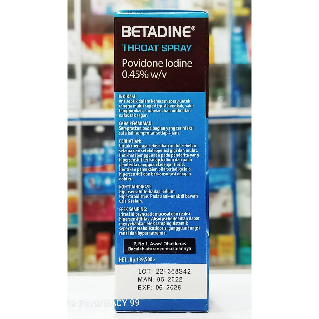 Betadine Throat Spray 50ML - Semprot Rongga Mulut dan Tenggorokan